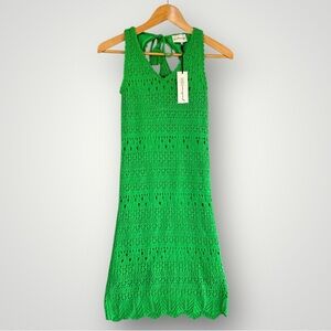 🎉5 for $45🎉 New Freshman 1996 dress crochet knit size XS green